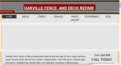 Desktop Screenshot of oakvillefence.com