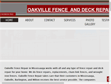 Tablet Screenshot of oakvillefence.com